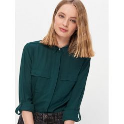Koszula z kieszeniami - Turkusowy. Niebieskie koszule damskie House, l, bez wzorów, bez kołnierzyka, bez ramiączek. Za 59.99 zł.