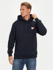Tommy Jeans Bluza Essential DM0DM20738 Granatowy Regular Fit. Niebieskie bluzy męskie Tommy Jeans, l, bez wzorów, z bawełny, bez ramiączek, bez kaptura. Za 269.99 zł.