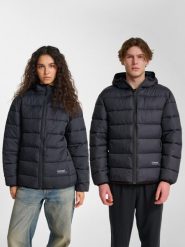 Kurtka puchowa Hummel Lightweight. Niebieskie kurtki sportowe damskie Hummel, na jesień, m, bez wzorów, z materiału, bez ramiączek, bez kaptura, trekkingowe. Za 349.00 zł.