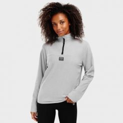 Bluza z cienkiego polaru do sportów zimowych damska Limestone-W. Szare bluzy damskie SIROKO, na zimę, xl, bez wzorów, z polaru, sportowe, bez ramiączek, bez kaptura. Za 292.00 zł.