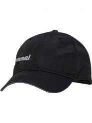 Czapka z daszkiem Hummel Basic Cap r. uniwersalny 089066. Czarne czapki damskie Hummel, bez wzorów, z materiału, eleganckie. Za 69.00 zł.