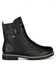 Remonte Trapery D8475-01 Czarny. Czarne buty zimowe męskie Remonte, bez wzorów, ze skóry, bez obcasa, bez zapięcia. Za 391.00 zł.