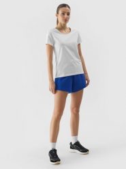 4F Spodenki dresowe damskie - niebieskie XS. Niebieskie szorty damskie 4F, bez wzorów, z bawełny, sportowe. W wyprzedaży za 39.99 zł.