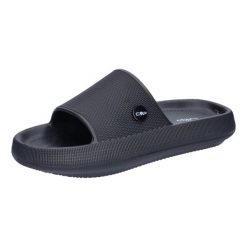 Klapki damskie CMP RUBY. Czarne klapki damskie CMP, bez wzorów, bez obcasa, bez zapięcia. Za 79.89 zł.