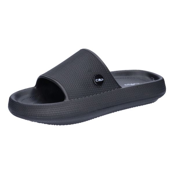 Klapki damskie CMP RUBY. Czarne klapki damskie CMP, bez wzorów, bez obcasa, bez zapięcia. Za 78.44 zł.