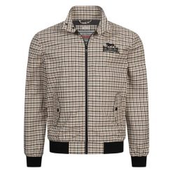 Kurtka Lonsdale Classic Check. Brązowe kurtki męskie Lonsdale, xl, bez wzorów, z bawełny, bez kaptura. Za 469.95 zł.