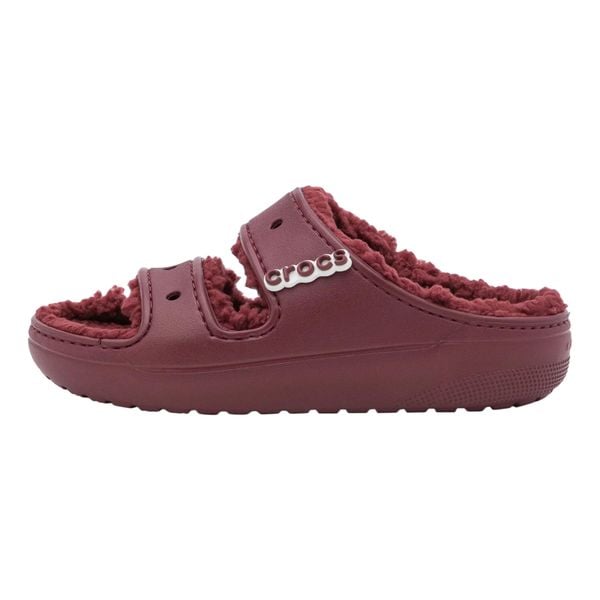 Klapki Dla Dorosłych Crocs Classic Cozzy Sandal. Czerwone klapki męskie Crocs, bez wzorów, z materiału, bez zapięcia. Za 202.99 zł.