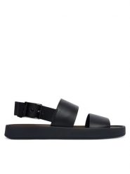 Calvin Klein Sandały Webbing Back Strap HM0HM02095 Czarny. Czarne sandały męskie Calvin Klein, bez wzorów, ze skóry, bez zapięcia. Za 529.99 zł.