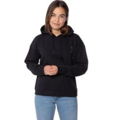 Bluza damska Protest Prtkaikoura. Czarne bluzy damskie Protest, bez wzorów, bez ramiączek, z kapturem. Za 289.99 zł.