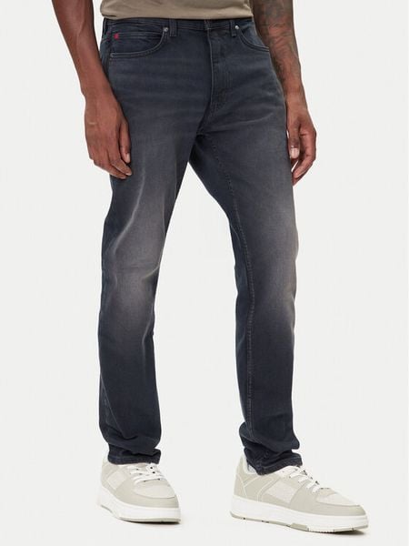 HUGO Jeansy 50547251 Granatowy Extra Slim Fit. Niebieskie jeansy męskie Hugo, z bawełny. Za 359.99 zł.