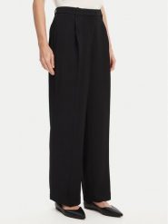Tommy Hilfiger Spodnie materiałowe WW0WW46749 Czarny Relaxed Fit. Czarne spodnie materiałowe damskie Tommy Hilfiger, bez wzorów, z materiału. Za 449.99 zł.