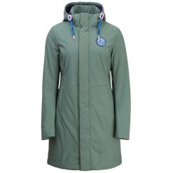 Płaszcz damski Silvini Montesa. Niebieskie płaszcze damskie Silvini, xl, bez wzorów, z elastanu, klasyczne, bez kołnierzyka, bez kaptura. Za 836.00 zł.