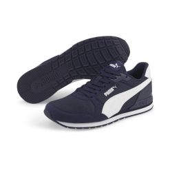 Buty do chodzenia męskie Puma ST Runner v3 Mesh. Białe buty sportowe męskie Puma, bez wzorów, z materiału, bez zapięcia, do biegania. Za 272.00 zł.