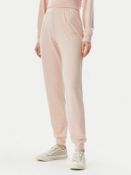 Guess Spodnie materiałowe O5GB05 KCQP2 Pomarańczowy Regular Fit. Brązowe spodnie materiałowe damskie Guess, z aplikacjami, z materiału. Za 109.99 zł.