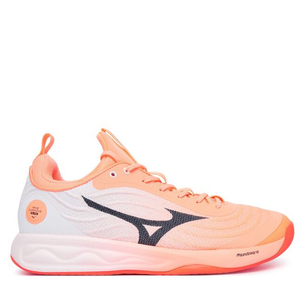 Buty halowe Mizuno. Pomarańczowe buty sportowe męskie Mizuno, bez wzorów, bez zapięcia, mizuno wave. Za 619.99 zł.