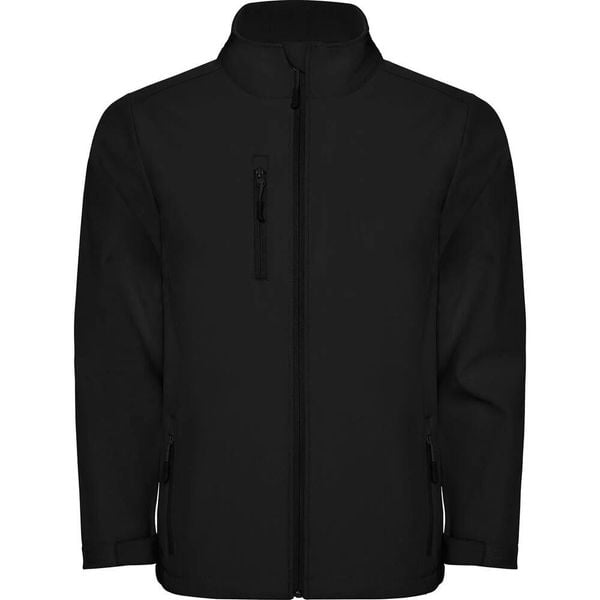 Męska Kurtka Soft Shell Nebraska. Czarne kurtki męskie ROLY, l, bez wzorów, sportowe, bez kaptura. Za 138.99 zł.