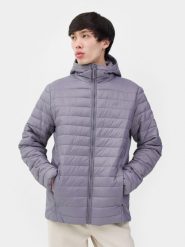 4F Kurtka puchowa z wypełnieniem syntetycznym męska XXL. Szare kurtki męskie 4F, m, bez wzorów, z materiału, bez kaptura. Za 369.99 zł.