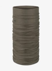 Chusta wielofunkcyjna Buff Coolnet UV Insect Shield - solid khaki. Zielone szaliki męskie Buff, bez wzorów, z elastanu. Za 109.99 zł.