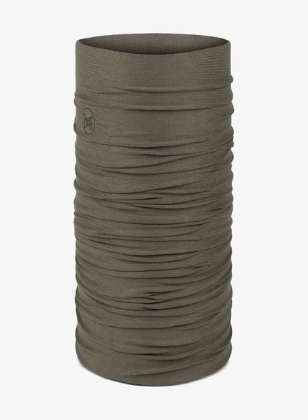 Chusta wielofunkcyjna Buff Coolnet UV Insect Shield - solid khaki. Zielone szaliki męskie Buff, bez wzorów, z elastanu. Za 89.99 zł.