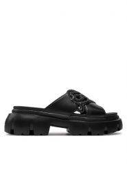 KARL LAGERFELD Klapki KL83504 Czarny. Czarne klapki damskie KARL LAGERFELD, bez wzorów, ze skóry, bez obcasa, bez zapięcia. Za 799.99 zł.