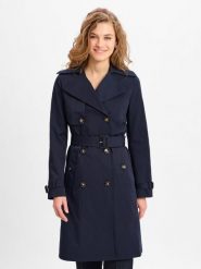 BOSS Płaszcz Kobiety Sztuczne włókno niebieski, 38. Niebieskie płaszcze damskie Boss, bez wzorów, z włókna, eleganckie, bez kołnierzyka, bez kaptura. Za 2,099.95 zł.