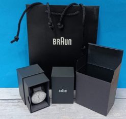 Zegarek Braun BN0021BKG męski klasyczny 38 mm. Zegarki męskie BRAUN, bez wzorów. Za 419.00 zł.