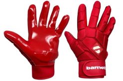 Rękawiczki do futbolu amerykańskiego FKG-03 czerwone, LB, RB, TE. Czerwone rękawiczki męskie BARNETT, bez wzorów, z materiału. Za 149.00 zł.