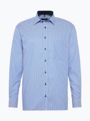 Eterna Comfort Fit Koszula niewymagająca prasowania Mężczyźni Comfort Fit Bawełna niebieski, 45. Niebieskie koszule męskie Eterna Comfort Fit, m, bez wzorów, z bawełny, bez kołnierzyka, bez ramiączek. Za 279.95 zł.