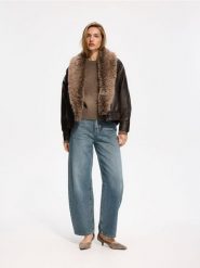 Jeansy barrel leg - indigo jeans. Niebieskie jeansy damskie Reserved, bez wzorów, z bawełny. Za 129.99 zł.