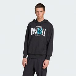 Bluza z kapturem Mercedes - AMG Petronas Formula One Team George Russell. Czarne bluzy męskie Adidas, xl, bez wzorów, z kapturem, na fitness i siłownię. Za 329.00 zł.