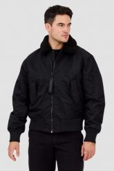 CALVIN KLEIN Czarna męska bomberka, Rozmiar L. Czarne kurtki męskie Calvin Klein, l, bez wzorów, eleganckie, bez kaptura. W wyprzedaży za 540.99 zł.