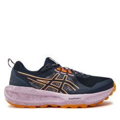 Buty do biegania Asics. Niebieskie obuwie sportowe damskie Asics, bez wzorów, bez zapięcia, do biegania. Za 429.99 zł.