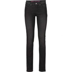 Dżinsy "Super skinny" bonprix czarny denim. Czarne jeansy damskie bonprix, bez wzorów, z denimu. Za 89.99 zł.