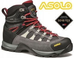 Buty GORE TEX damskie Asolo Stynger GTX - grey/gun metal. Szare obuwie trekkingowe damskie Adidas, z gore-texu, bez zapięcia. Za 1,139.96 zł.