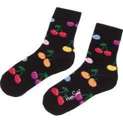 Skarpety Wysokie Unisex HAPPY SOCKS - CHE01-9002 Czarny Kolorowy. Czarne skarpetki damskie Happy Socks, bez wzorów, z bawełny. Za 39.90 zł.