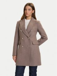 Morgan Płaszcz przejściowy 252-GCHA Beżowy Regular Fit. Brązowe płaszcze damskie Morgan, bez wzorów, z syntetyku, bez kołnierzyka, bez kaptura. Za 489.99 zł.