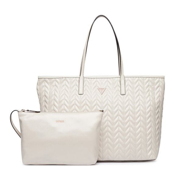 Torebka Guess. Białe shopperki damskie Guess, z aplikacjami, bez dodatków. Za 444.99 zł.