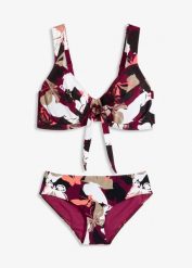 Bikini minimizer z wyściełanymi ramiączkami (2 części). Fioletowe bikini bonprix, bez wzorów. Za 114.99 zł.