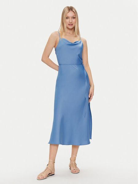 YAS Sukienka codzienna Thea 26028891 Niebieski Regular Fit. Niebieskie sukienki damskie YAS, na co dzień, xl, bez wzorów, z syntetyku, bez kołnierzyka, bez ramiączek, proste. Za 199.99 zł.