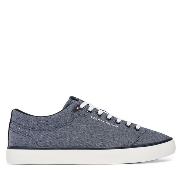 Tenisówki Tommy Hilfiger. Niebieskie trampki męskie Tommy Hilfiger, bez wzorów, bez zapięcia. Za 218.99 zł.