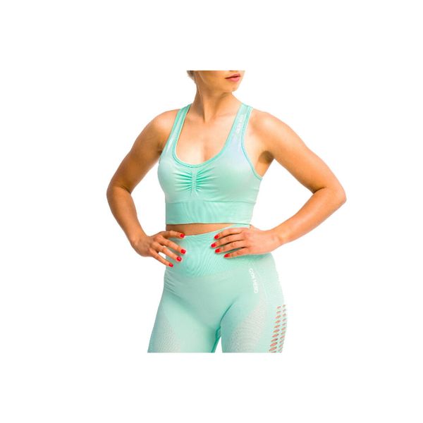 Biustonosz sportowy damski GymHero California Cute Bra. Zielone bielizna sportowa damska Gym Hero, m, bez wzorów. Za 89.99 zł.