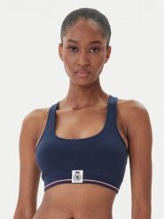 Tommy Hilfiger Biustonosz top UW0UW06062 Granatowy. Niebieskie topy damskie Tommy Hilfiger, s, bez wzorów, z bawełny, bez kołnierzyka, bez ramiączek. Za 179.99 zł.