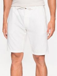 Lindbergh Szorty materiałowe 30-508003 Biały Relaxed Fit. Białe szorty męskie Lindbergh, bez wzorów, z bawełny. Za 159.99 zł.