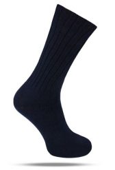 Ciepłe Wełniane Skarpetki Zimowe - Granatowe, Jednokolorowe. Niebieskie skarpety męskie His Story, bez wzorów, z elastanu. Za 39.99 zł.