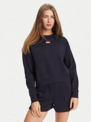 Hunter Bluza Tina HARW0042242 Granatowy Cropped Fit. Niebieskie bluzy damskie Hunter, s, bez wzorów, z bawełny, bez ramiączek, bez kaptura. Za 179.99 zł.