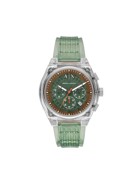 Armani Exchange Zegarek Rafael Chronograph AX4165 Zielony. Zielone zegarki męskie Armani Exchange, bez wzorów. Za 689.99 zł.