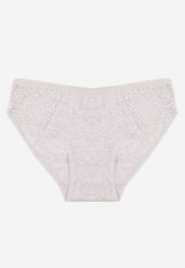 Jasnoszare Gładkie Majtki Figi z Bawełny Venessila. Szare majtki damskie Born2be, z bawełny. Za 9.99 zł.