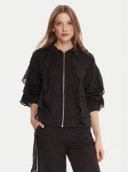 TWINSET Bluza 252LI2NBB Czarny Regular Fit. Czarne bluzy damskie Twinset, xs, bez wzorów, z wiskozy, bez ramiączek, bez kaptura. Za 819.99 zł.