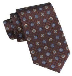 Klasyczny, Męski Krawat - Szeroki - Chattier - Bordo, Kolorowy Groszek. Czerwone krawaty i muchy Chattier, bez wzorów, z tkaniny, eleganckie. Za 49.00 zł.