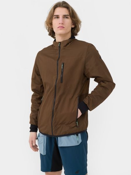 4F Kurtka trekkingowa PrimaLoft® Active męska L. Brązowe kurtki męskie 4F, l, bez wzorów, z dzianiny, bez kaptura. W wyprzedaży za 49.99 zł.